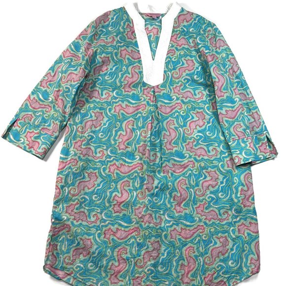 Lilly Pulitzer Dresses & Skirts - Lily Pulitzer Green Beach Cover Up Tunic Dress XL